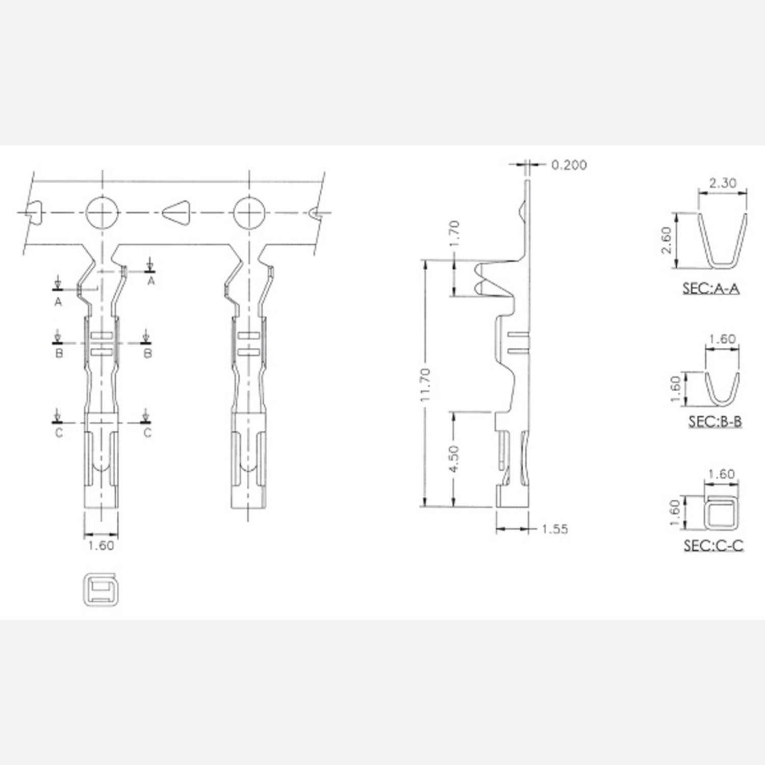 100-Pack of Female Crimp Pins for 0.1 Housings, Ideal for Custom Cables