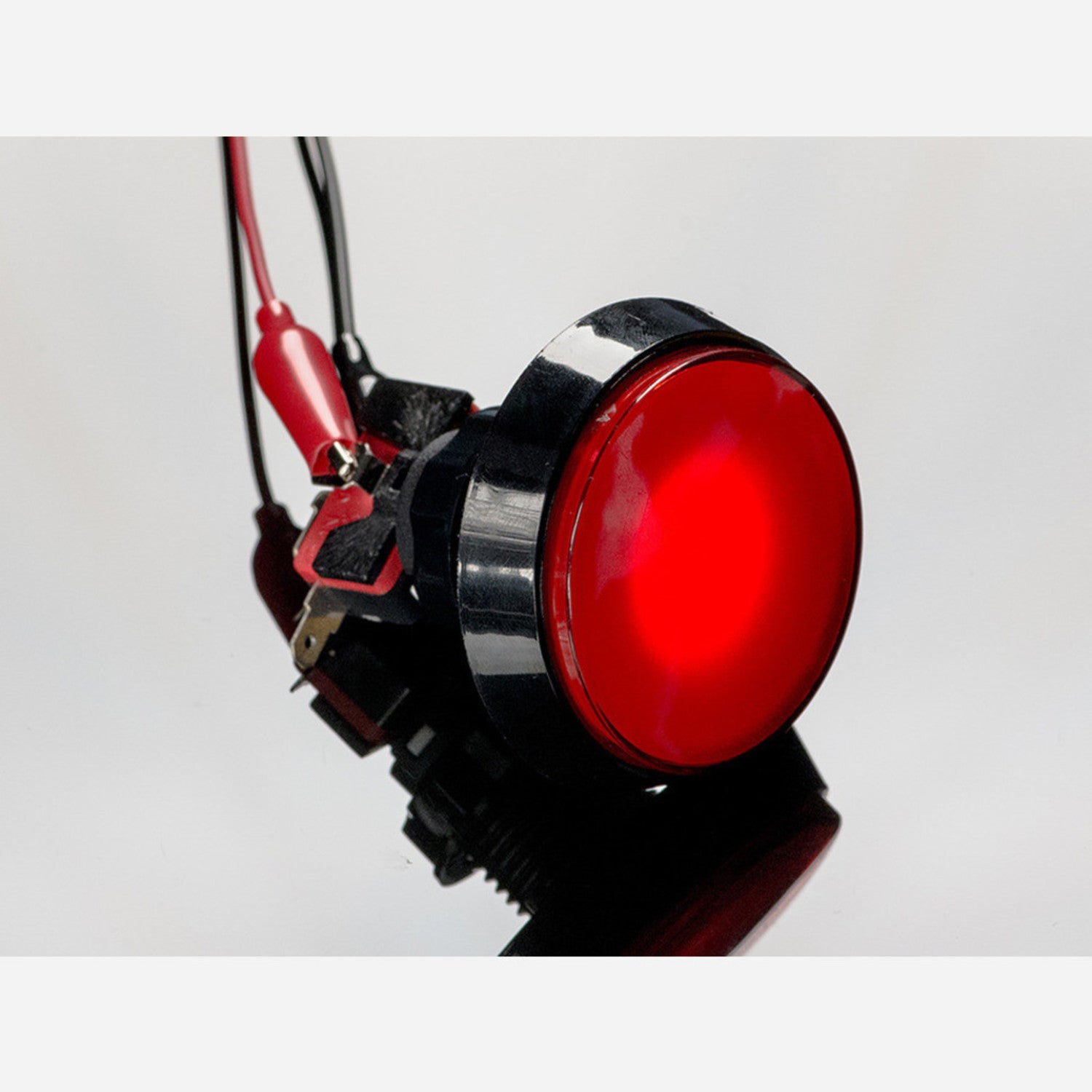60mm Red Large-sized Arcade Push Button with Optional LED Illumination