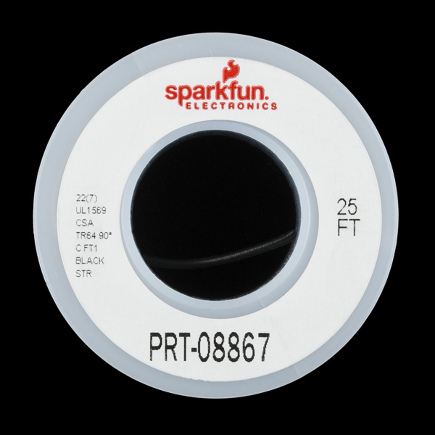 22 AWG Black Stranded Hook-up Wire for Flexible Wiring Projects