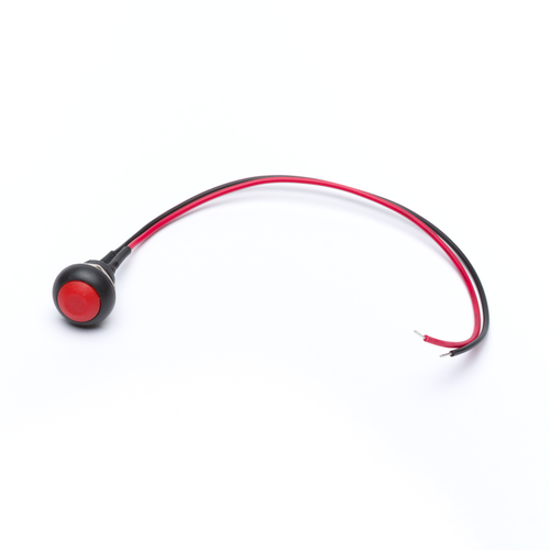 12mm Red Momentary Push - Button Dome with Easy - Setup Wires