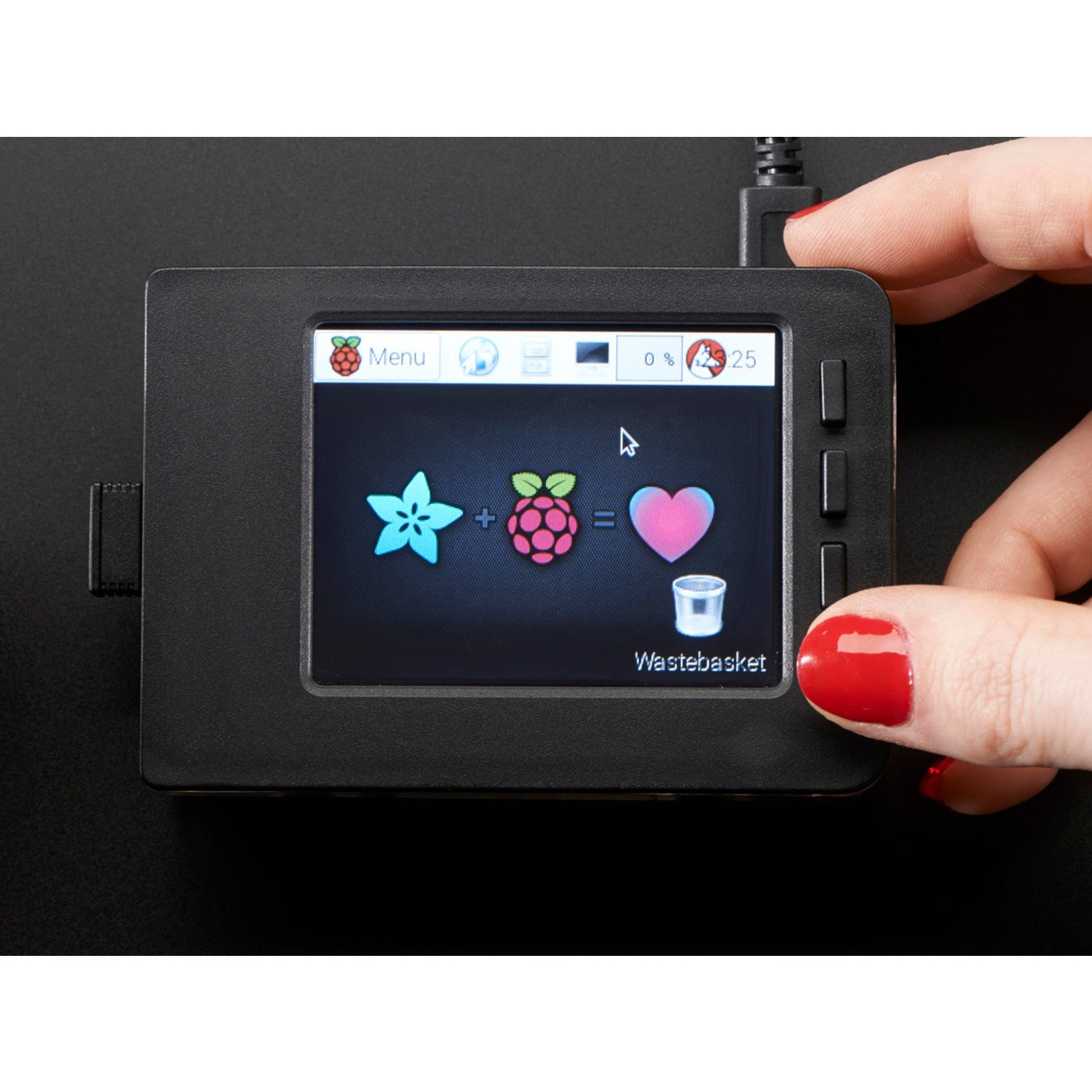 High - Quality Faceplate and Button Pack Designed for 2.8 - inch PiTFTs Compatible with Raspberry Pi B+, Pi 2, and Pi 3
