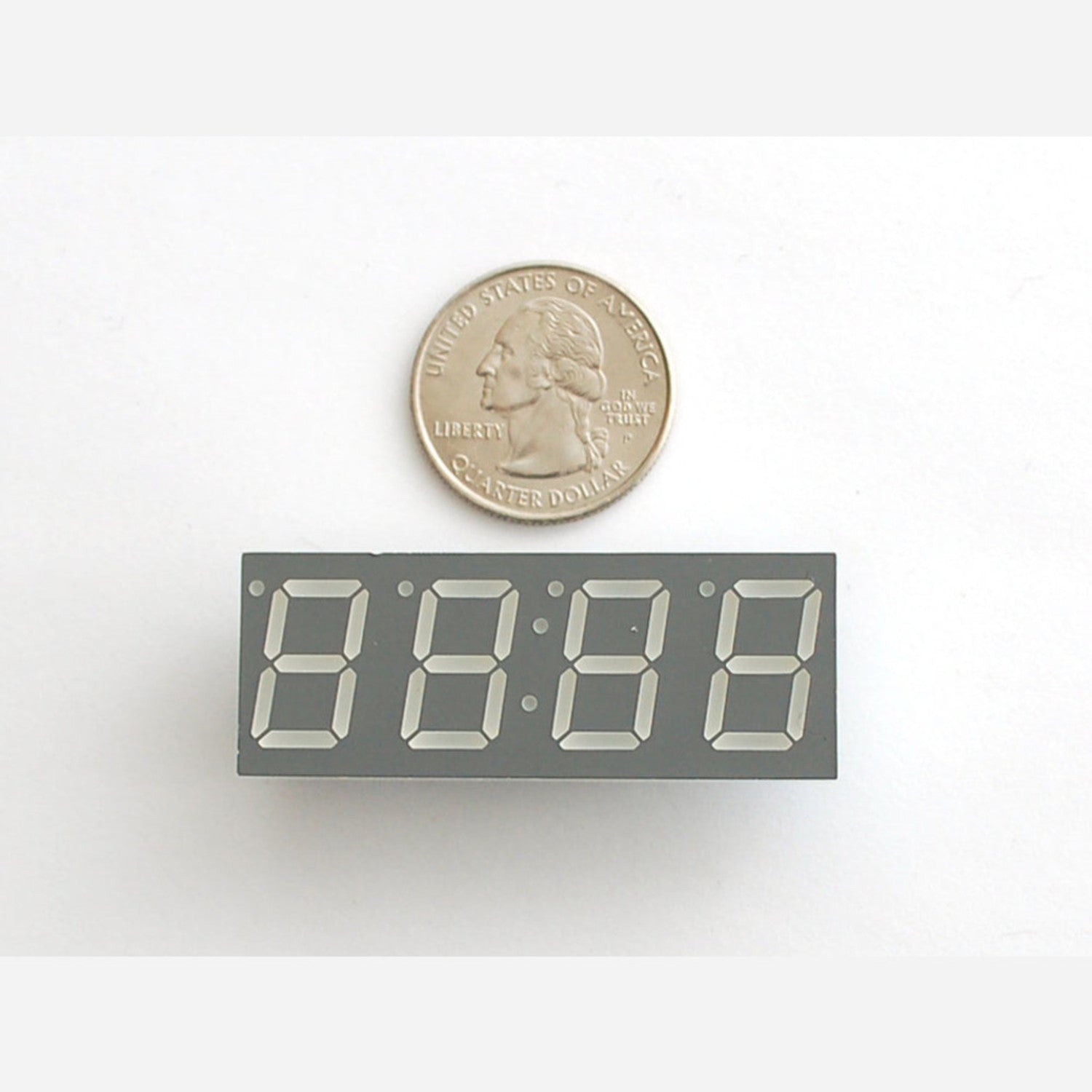 Bright Green 4-Digit 0.56-Inch Height 7-Segment Clock Display