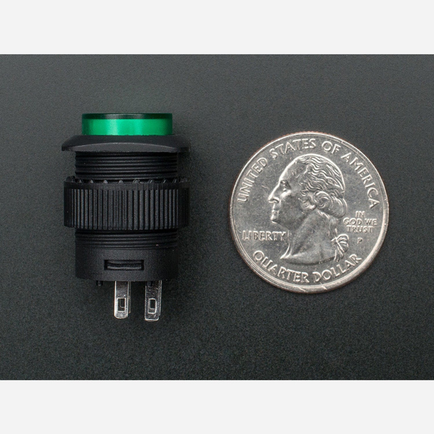 16mm Green Momentary Illuminated Pushbutton Switch for Project Panels