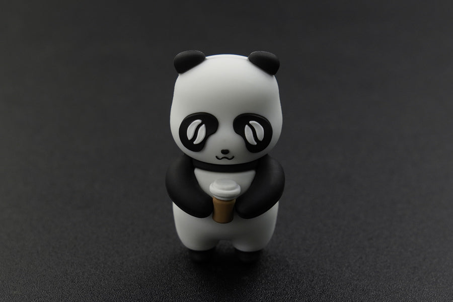 Adorable LattePanda-themed 64GB Silicone USB 3.0 Flash Drive with a Holding Coffee Design