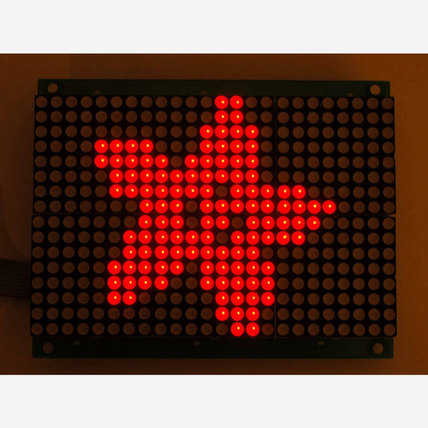 Chainable 16x24 Red LED Matrix Panel with HT1632C Driver for Display Creation