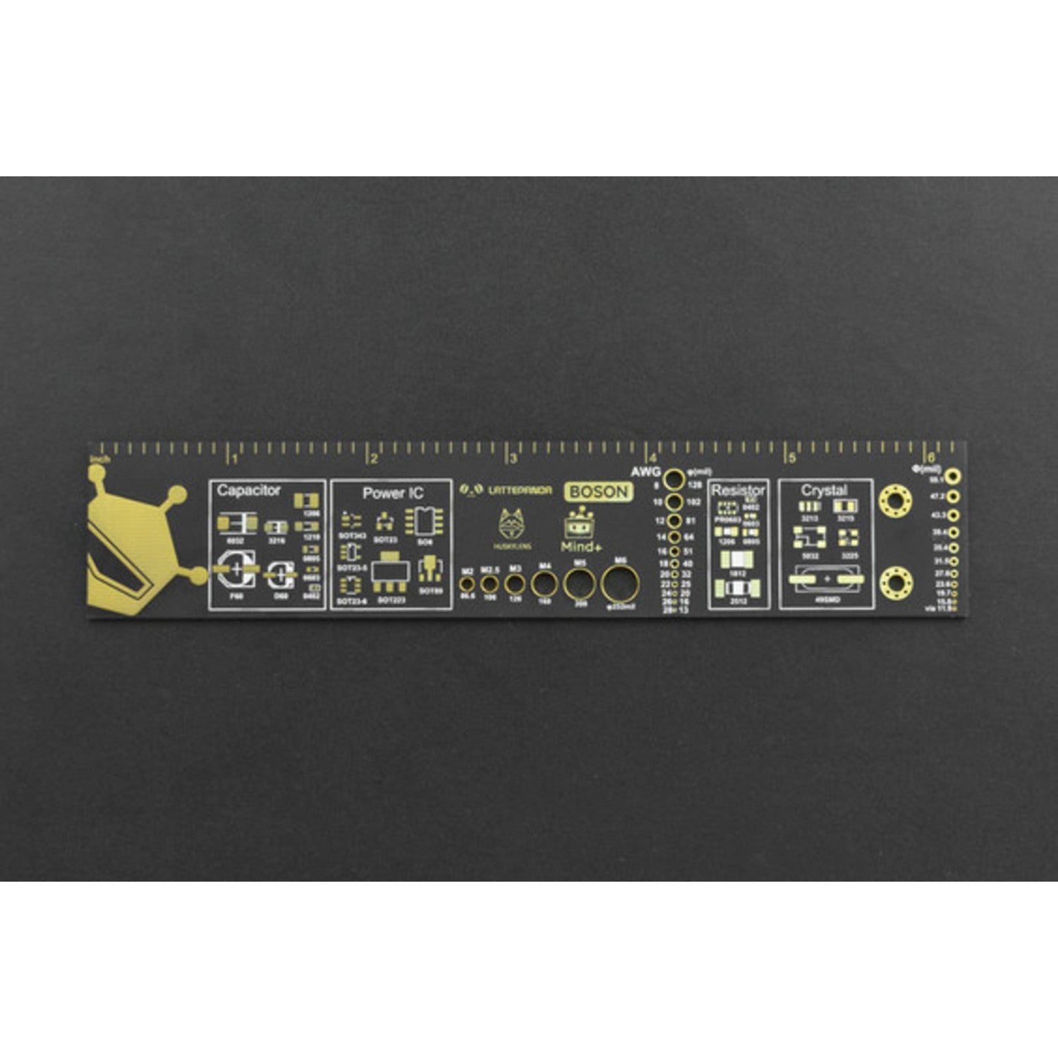 DFRobot Mini PCB Engineering Ruler - Compact Size (6.3 inches) for Electronic Design