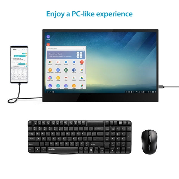 CrowVi Ultra-Thin 15.6 Inch 1920x1080 IPS HD Touchscreen Portable Monitor