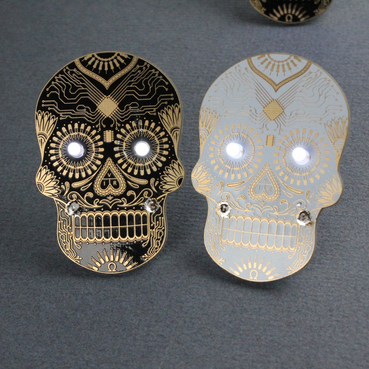 Black Day of the Geek Soldering Badge Kit with Colorful LED Options