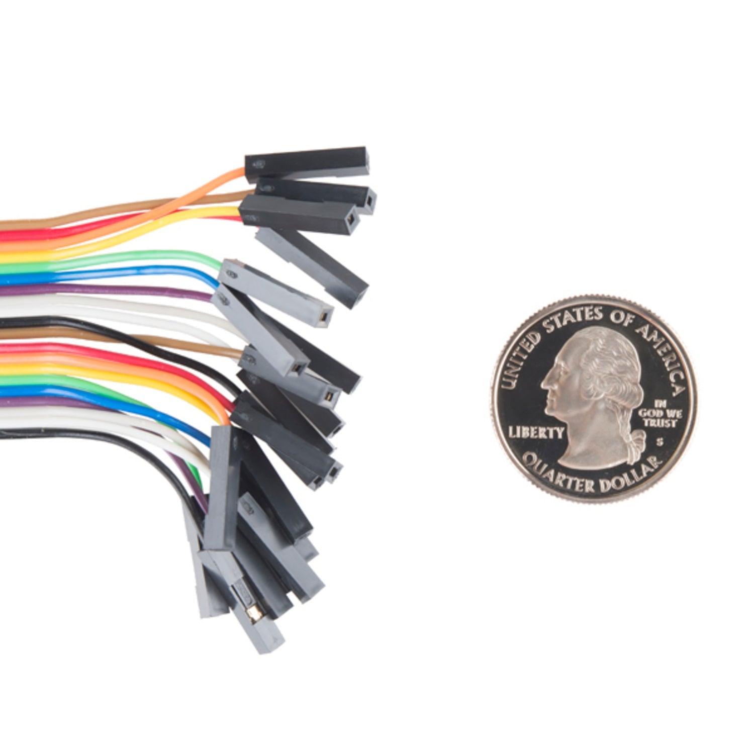 20-Pack of 6-Foot Connected Female-to-Female Jumper Wires for Electronic Prototyping