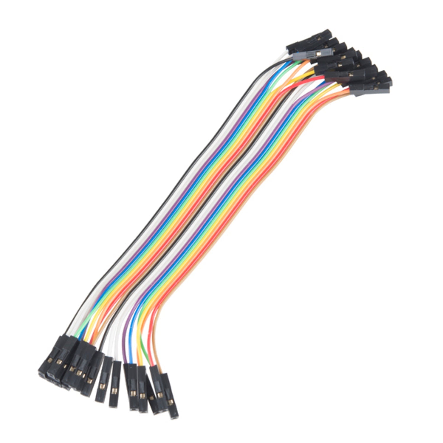 20-Pack of 6-Foot Connected Female-to-Female Jumper Wires for Electronic Prototyping