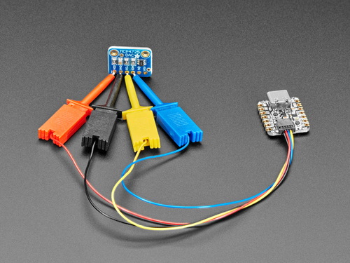 JST - SH 4 - pin Connecting Cable Equipped with Micro Surface - Mount Technology (SMT) Test Hooks for STEMMA QT Compatibility