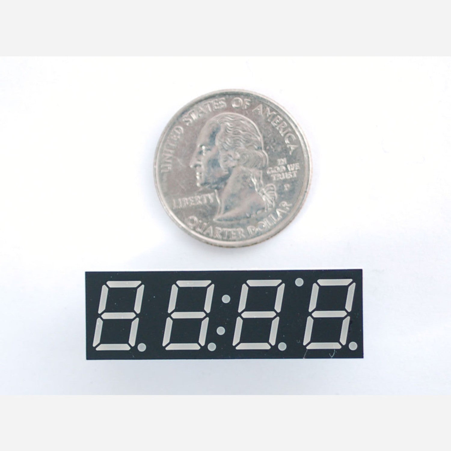 Ultra Bright Green 4-Digit 0.39 Height 7-Segment Clock Display