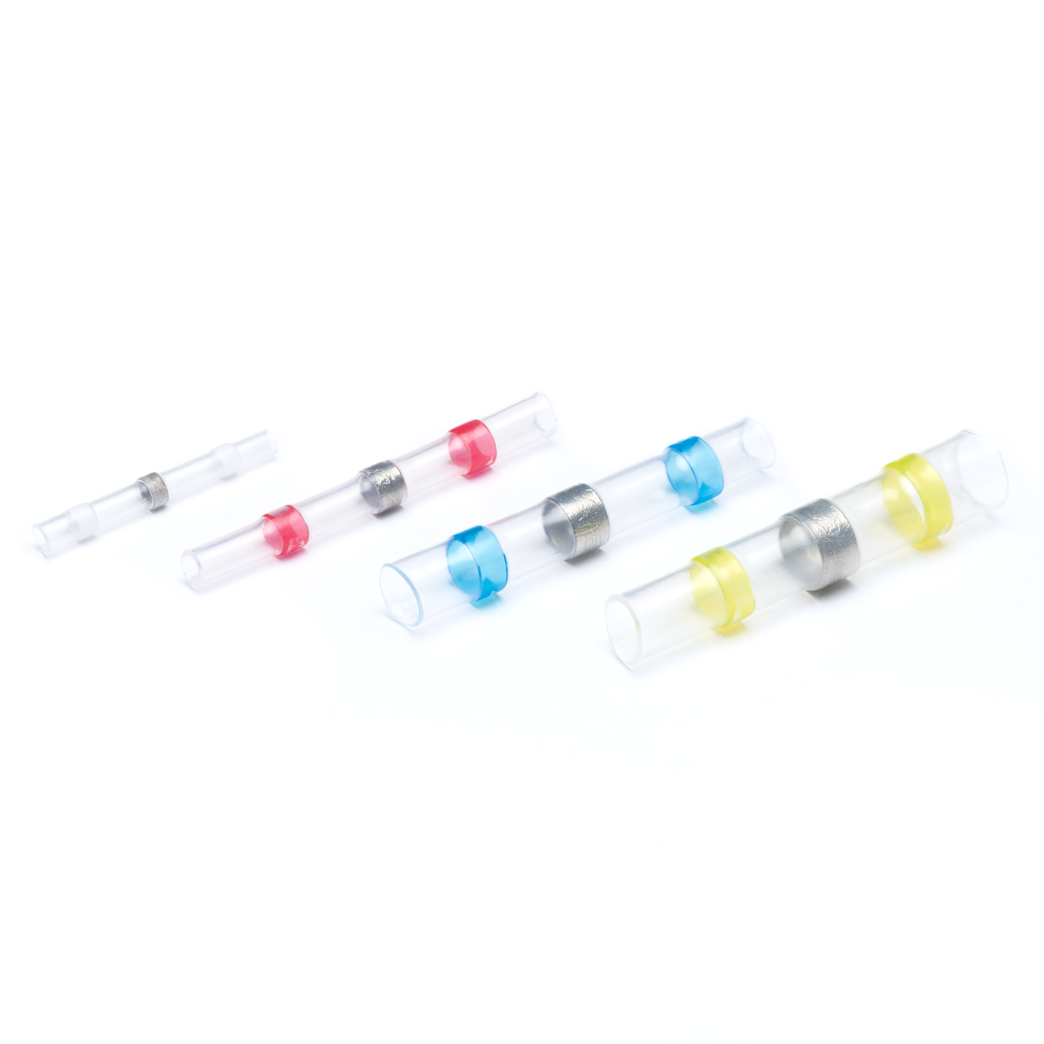 100pcs Waterproof Solder Seal Heat Shrink Tube Butt Wire Connectors in 4 Sizes
