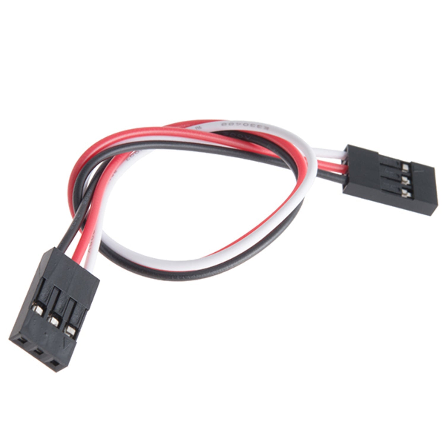 Electrical Jumper Wire Set - 0.1 Inch Spacing, 3 - Pin, 6 Feet Long (Black, Red, White Cables)