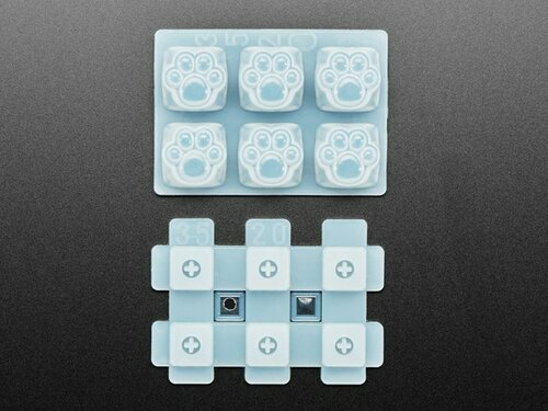 Silicone Keycap Molds in Kitty Paw Design for MX Compatible Switches