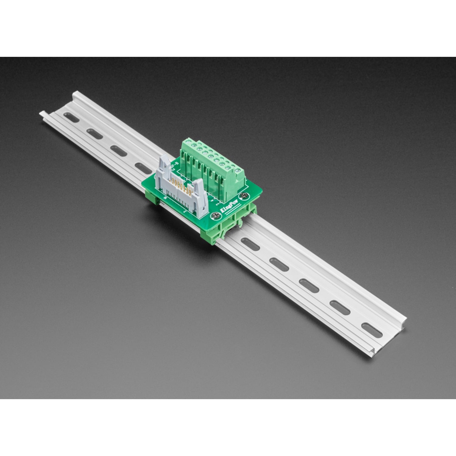 DIN Rail Mountable 2x8 IDC Connector to Terminal Block Breakout Adapter for Simplifying Wiring