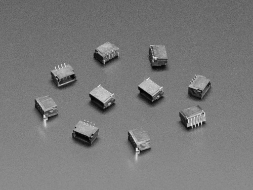 10-Pack JST SH 4-Pin Vertical Micro Connectors