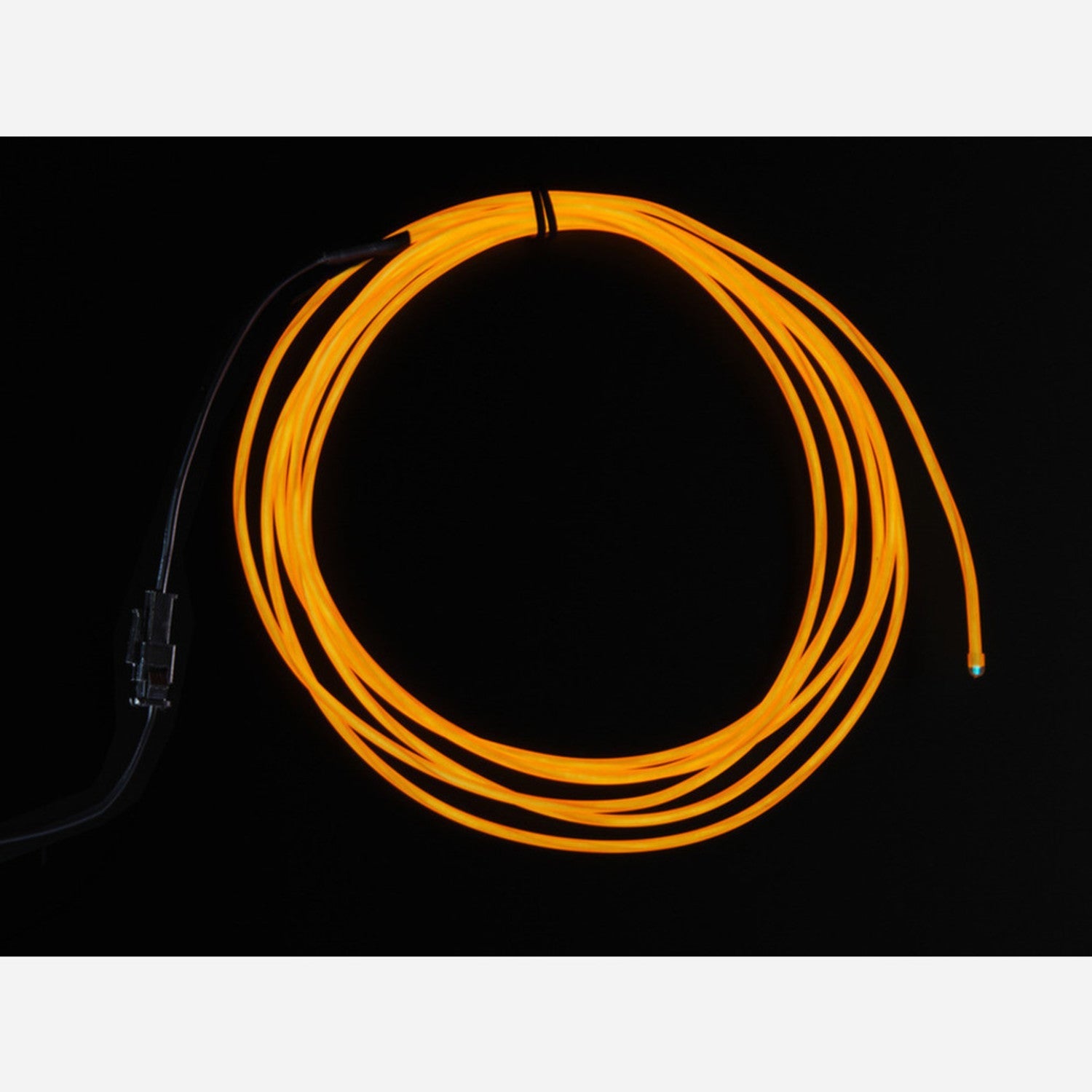 High-Intensity Orange Electroluminescent (EL) Lighting Wire - 2.5 Meters with Long Lifespan and High Brightness