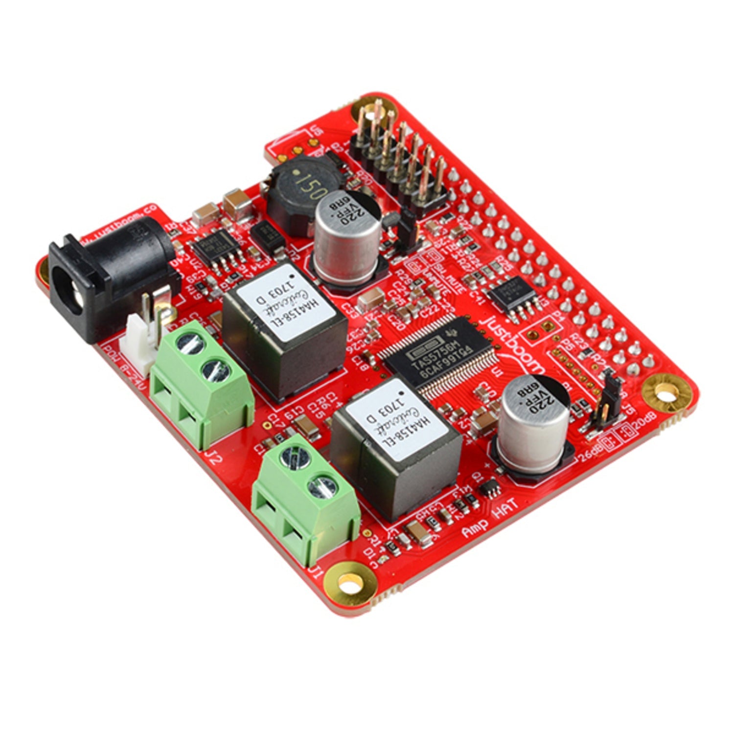 JustBoom High - Quality Plug - and - Play Amp HAT for Raspberry Pi
