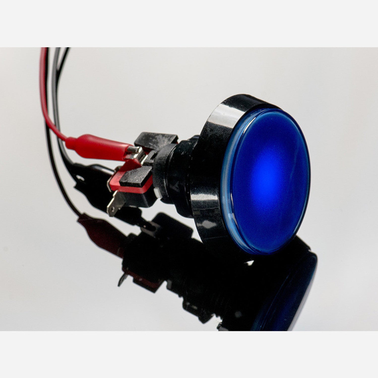 60mm Large-Sized Arcade Gaming Button with LED in Blue Color