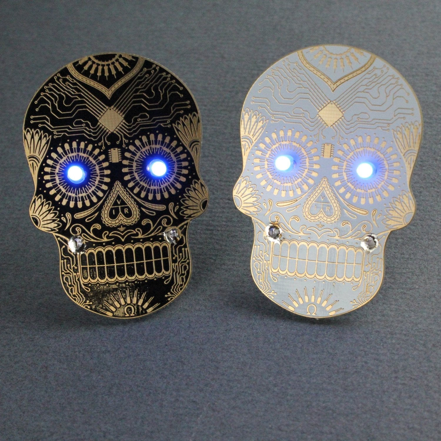 Black Day of the Geek Soldering Badge Kit with Colorful LED Options