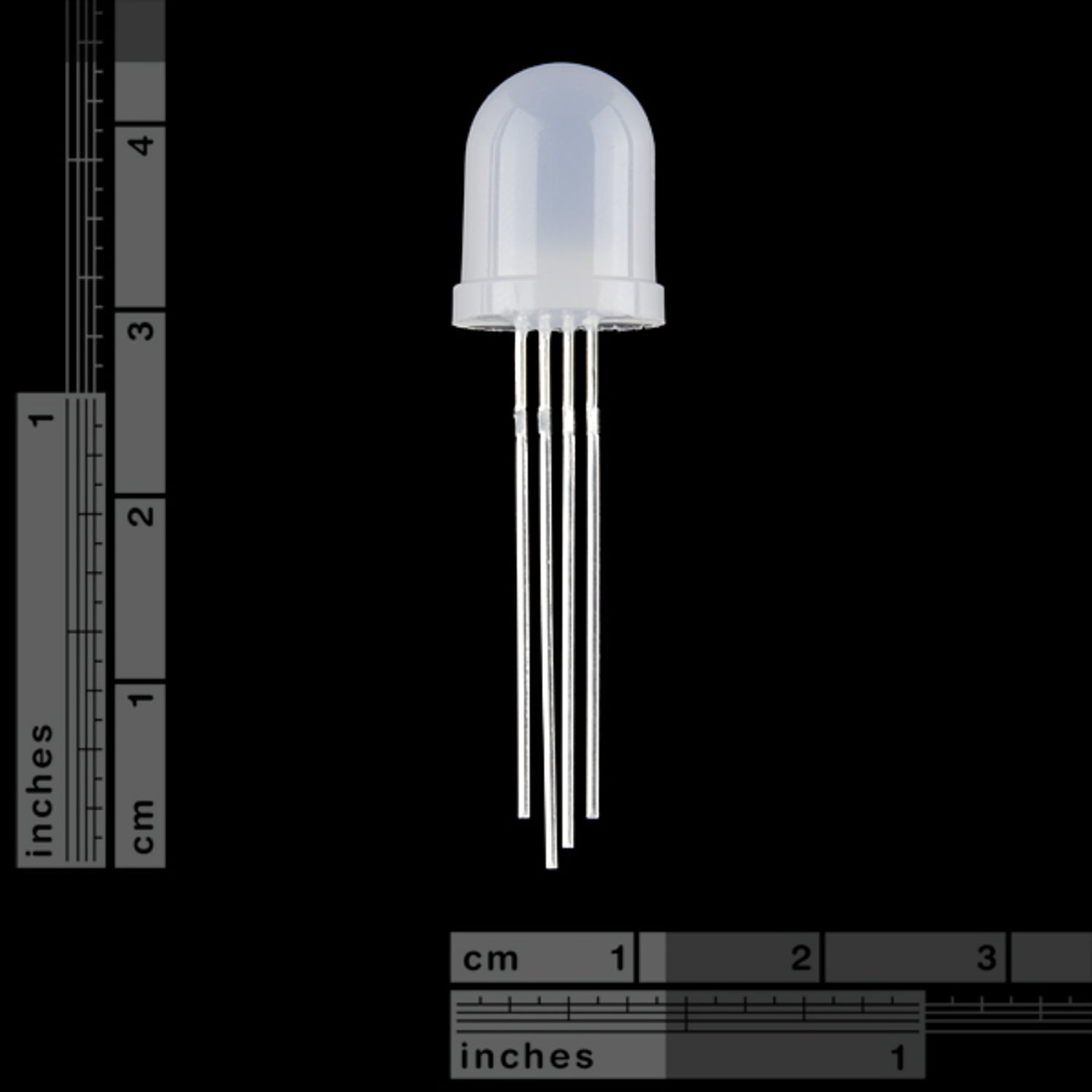 10mm RGB Diffused Through - Hole LEDs with Soft Glow