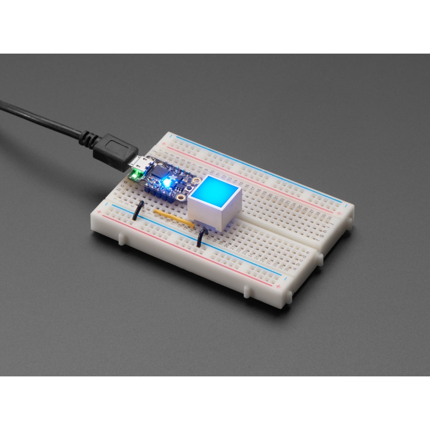 15mm Square Diffused Blue LED - Super Large Indicator
