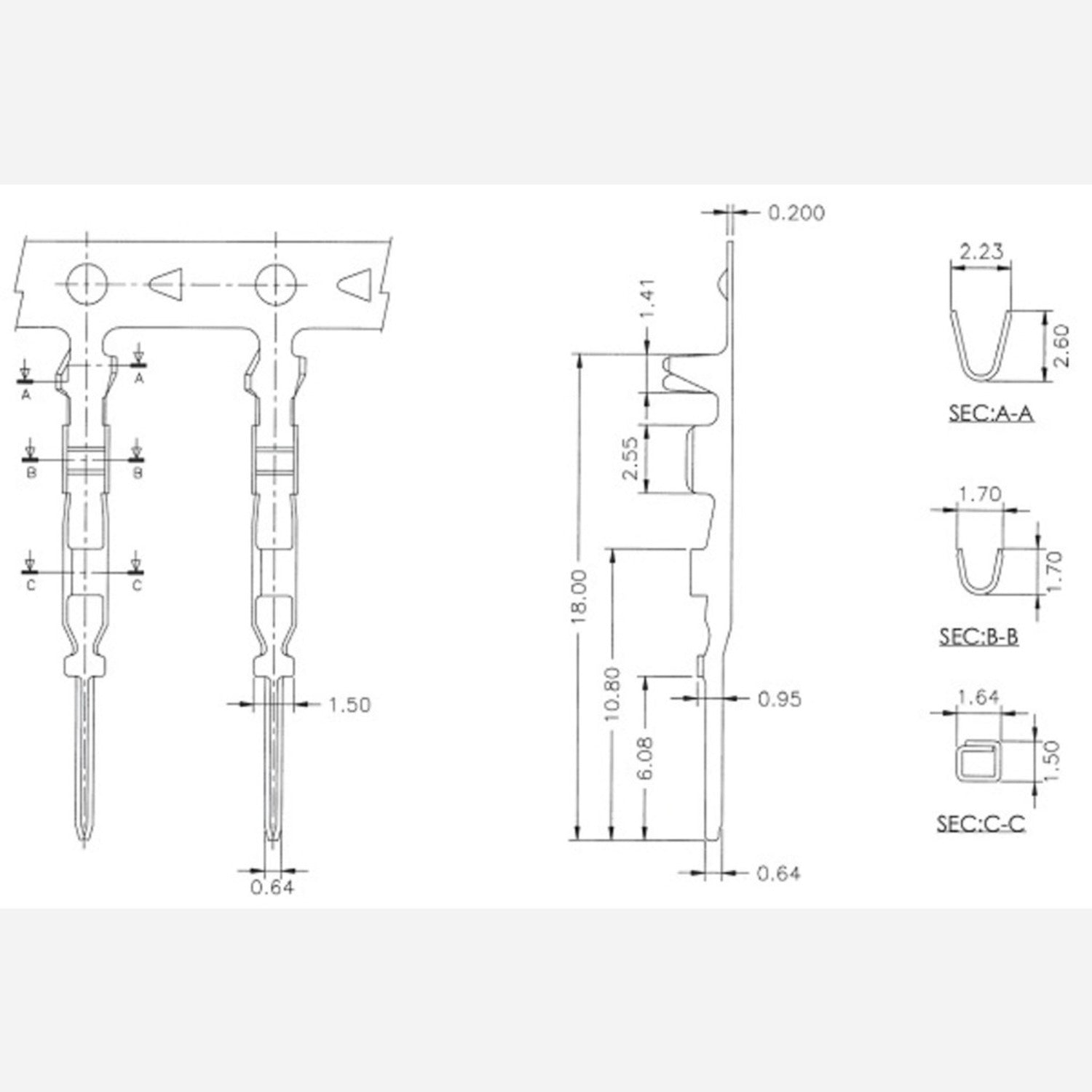 100-Pack of Female Crimp Pins for 0.1 Housings, Ideal for Custom Cables