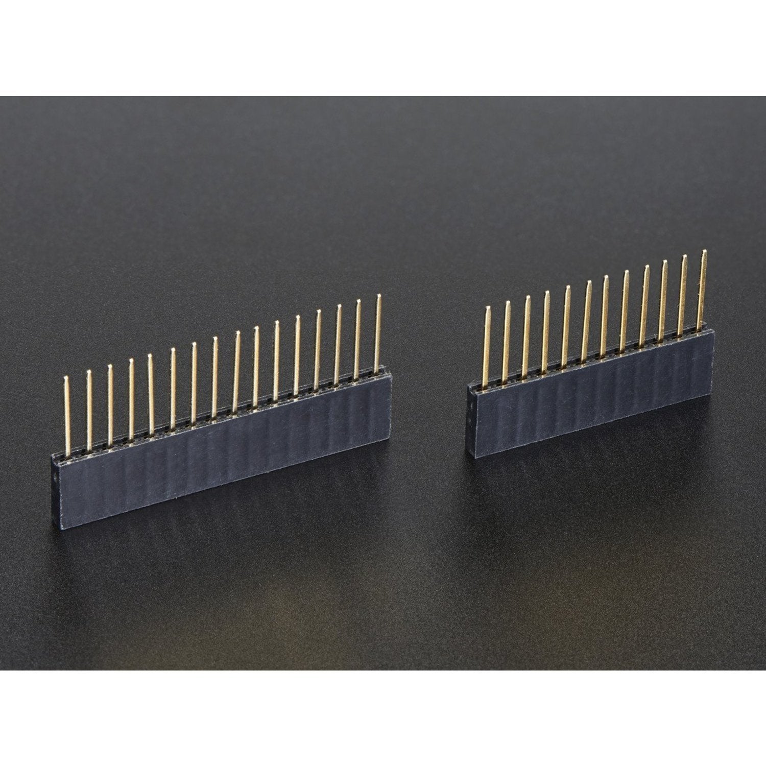12-pin and 16-pin Female Feather Stacking Headers for Easy Circuit Building