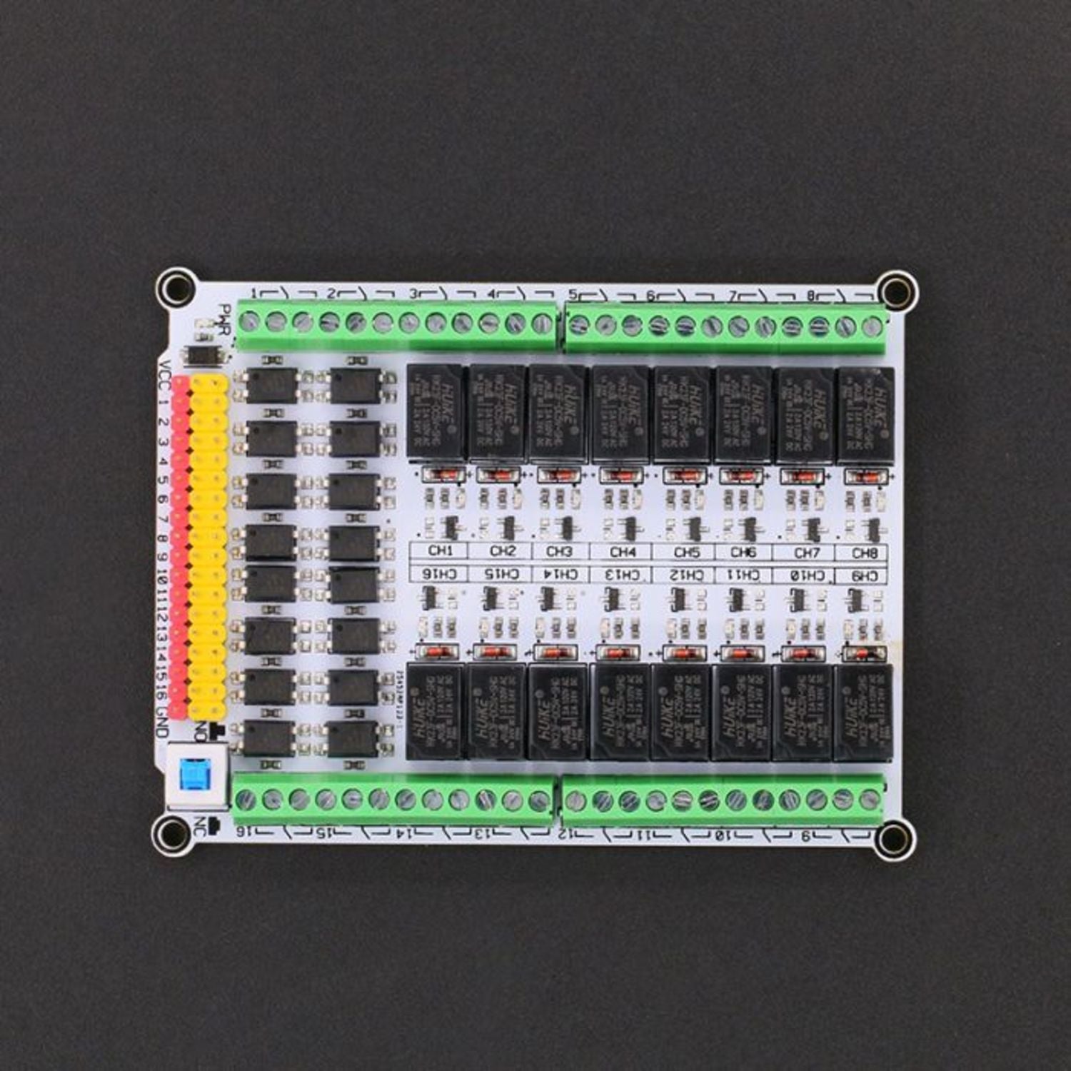 5V 16-Channel Compact Mini-Relay Module BK_RL16_01 for Easy Expansion