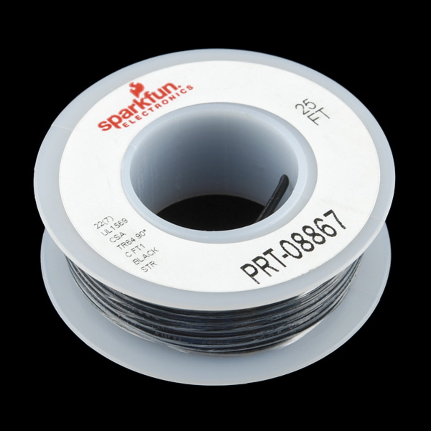 22 AWG Black Stranded Hook-up Wire for Flexible Wiring Projects