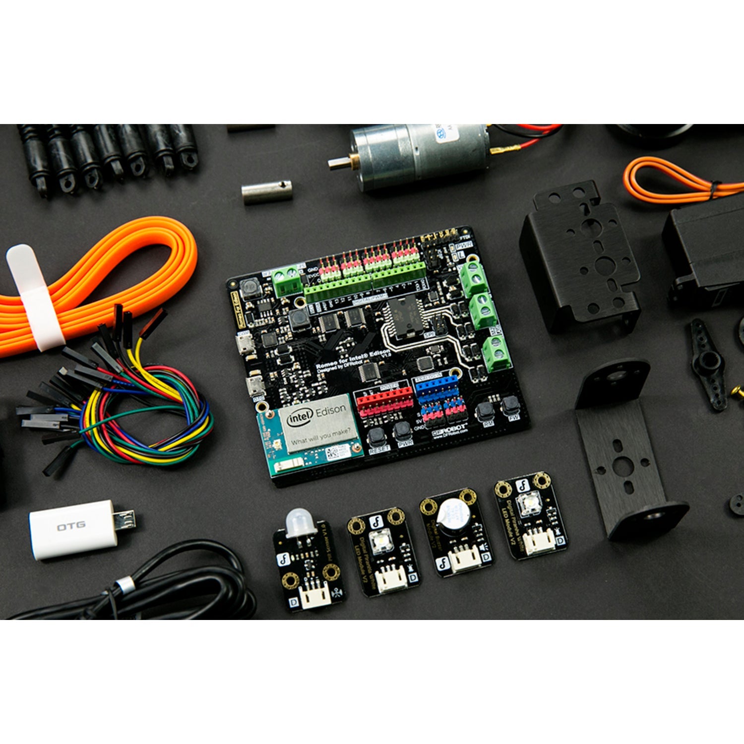 Intel Edison Powered Devastator Robot Kit with Built-in WiFi Vision and Sensors