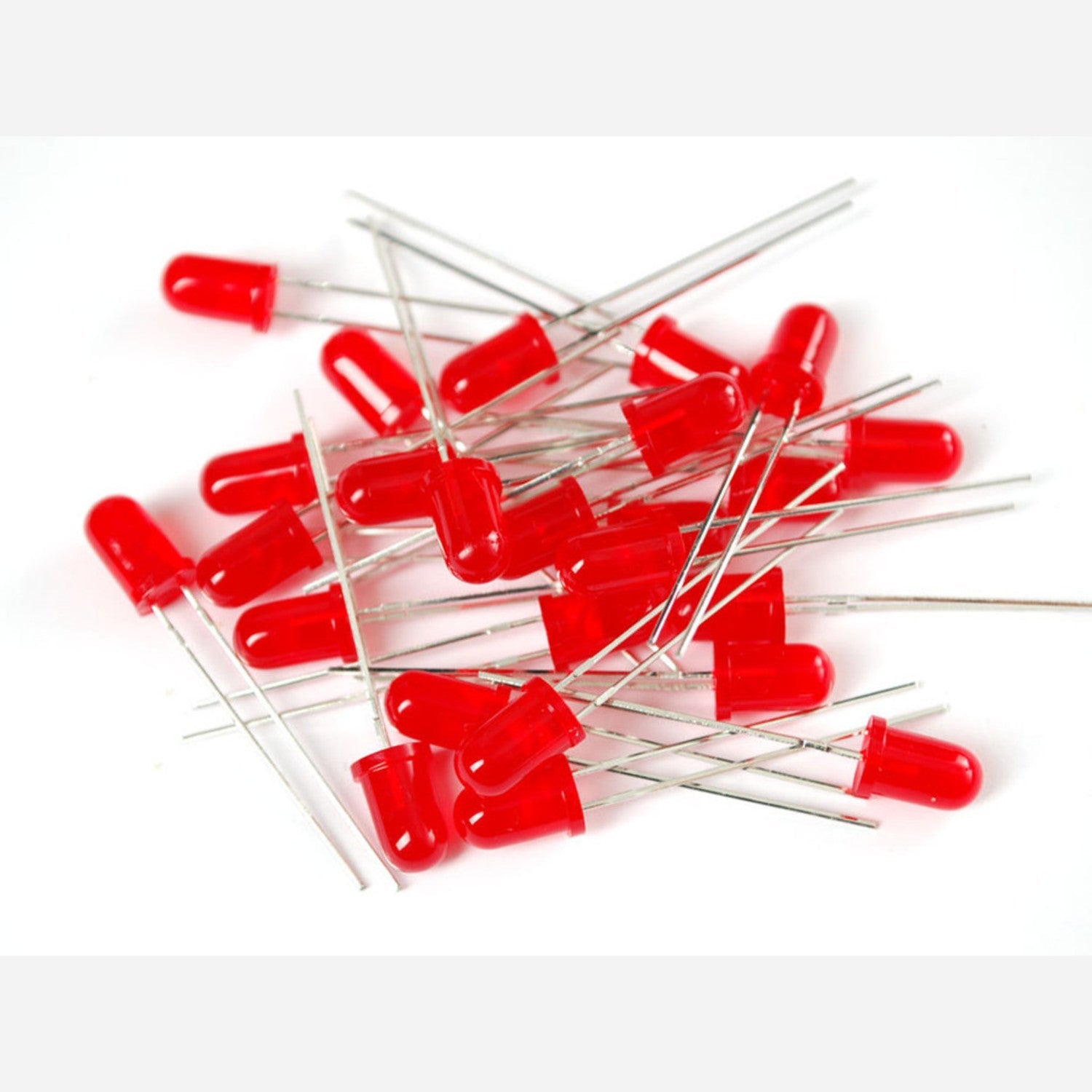 25-Pack 5mm Diffused Red LEDs for Daytime Visibility