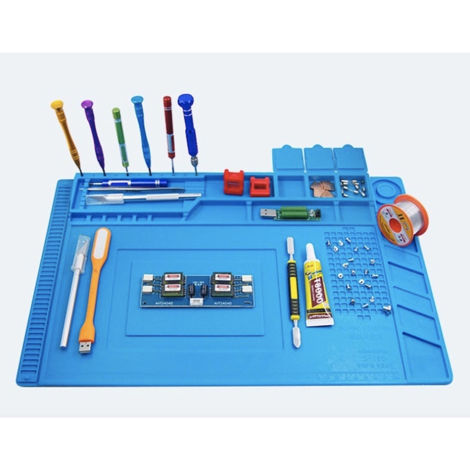300x450mm Blue Heat-Resistant Environmentally-Friendly Magnetic Silicone Mat