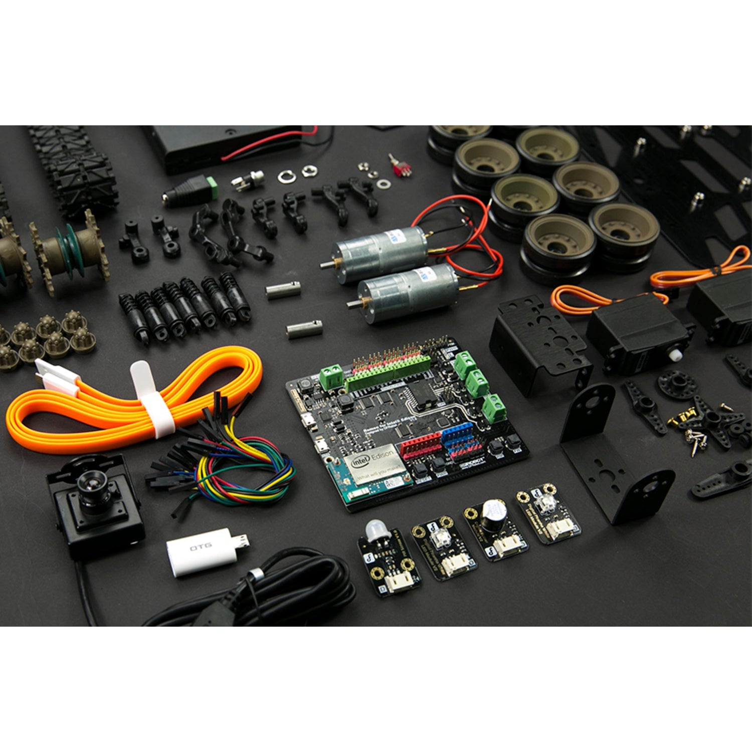 Intel Edison Powered Devastator Robot Kit with Built-in WiFi Vision and Sensors