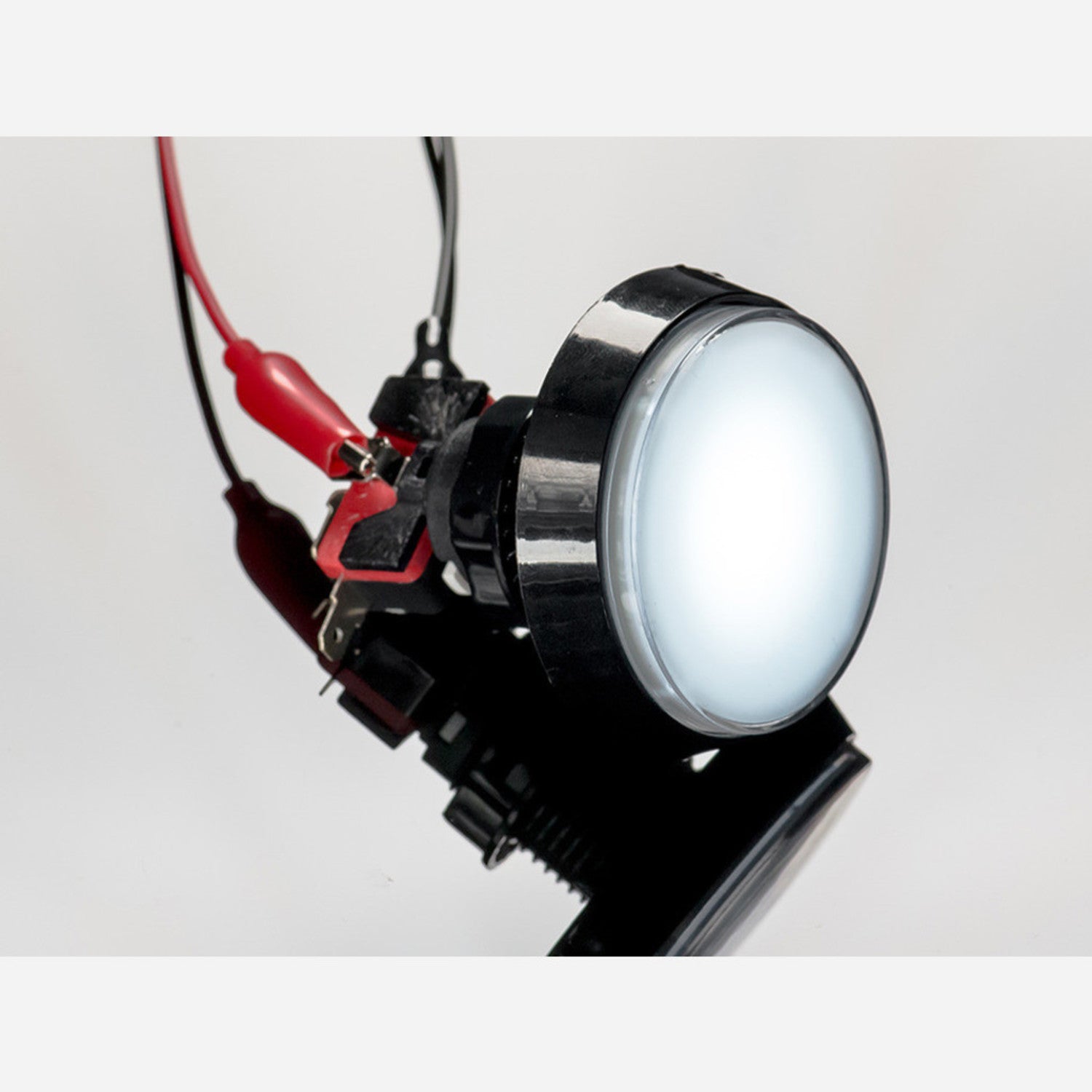 60mm White Large Arcade Button with Optional LED