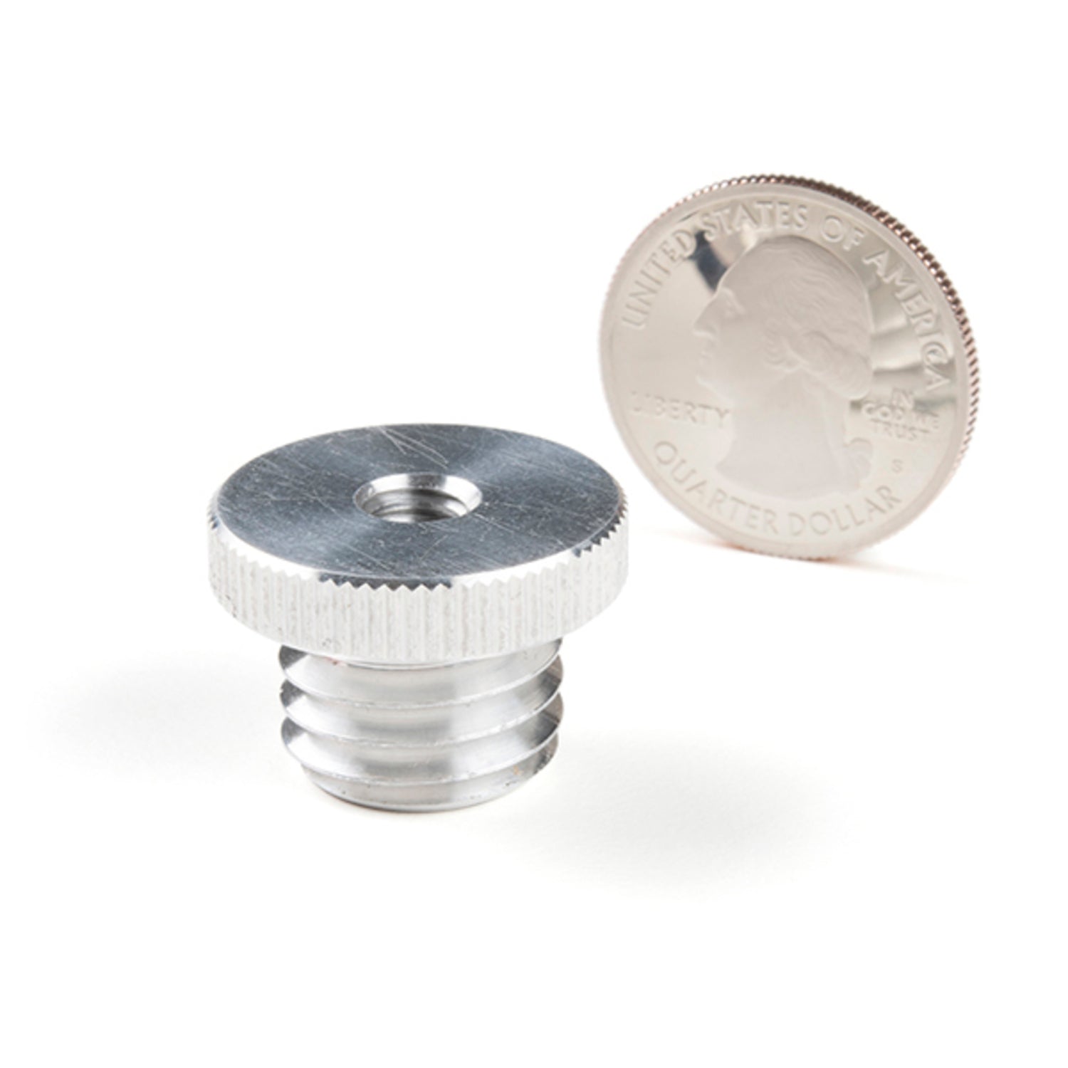 1/4 - 5/8 Aluminum Antenna Thread Adapter for Camera Tripods and Surveying Equipment