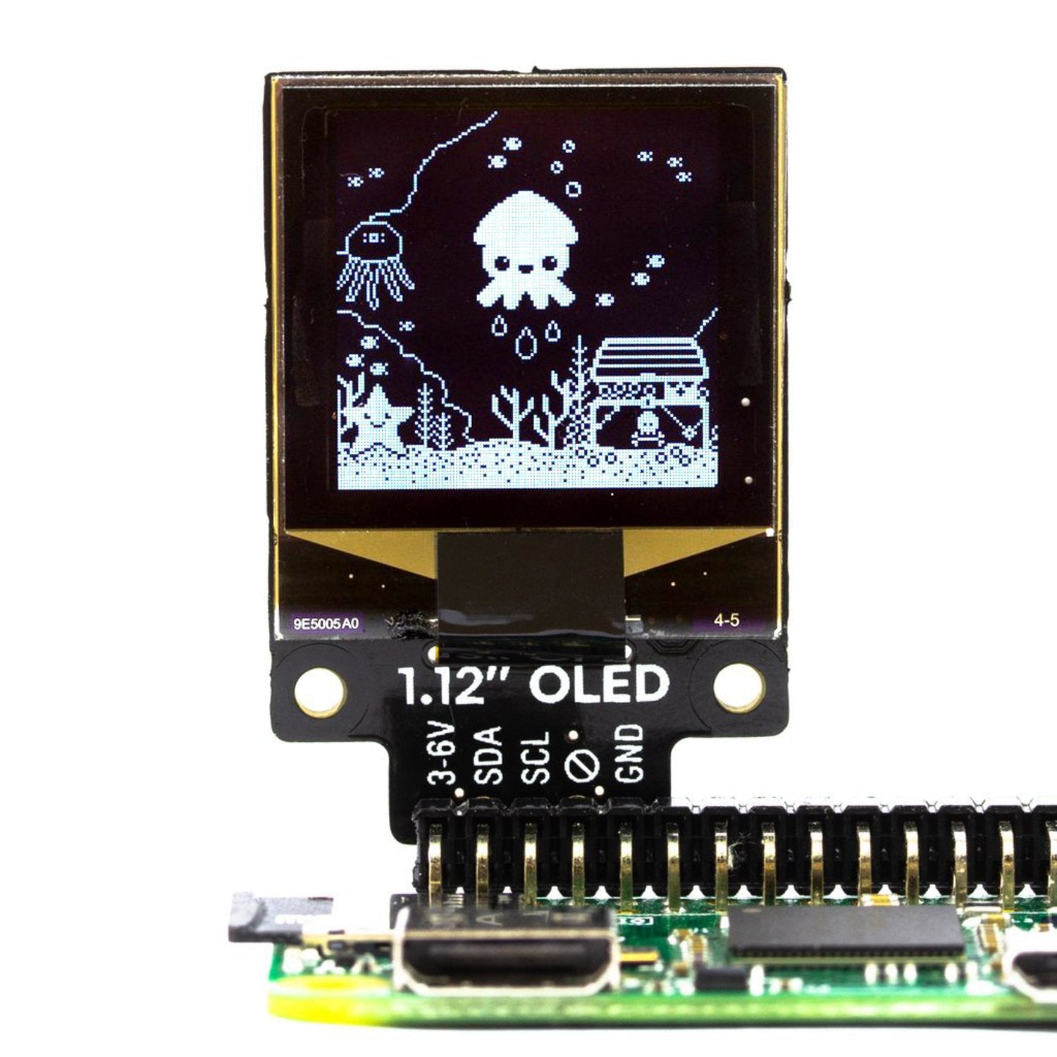 1.12 - inch Monochrome OLED (128x128, White/Black) Breakout Board for Raspberry Pi and Arduino Projects