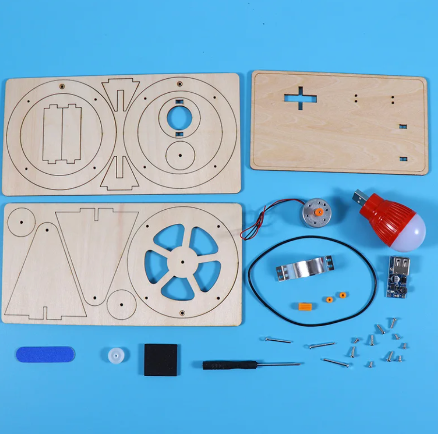 Do - It - Yourself Science and Technology STEM Hand Generator Kit for Young Learners