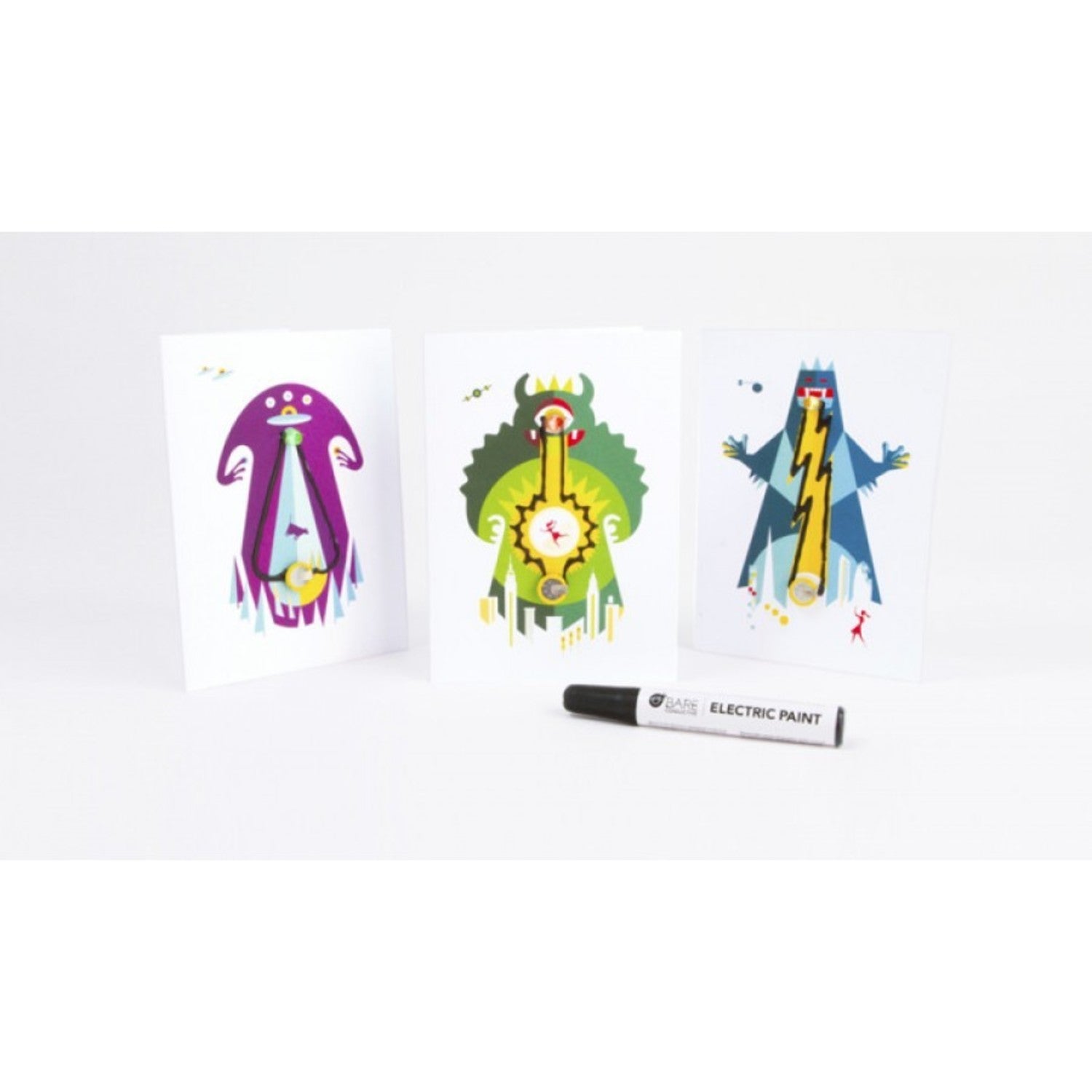 Conductive Encounters - Interactive Flashing Card Set for Electronics Enthusiasts of All Ages