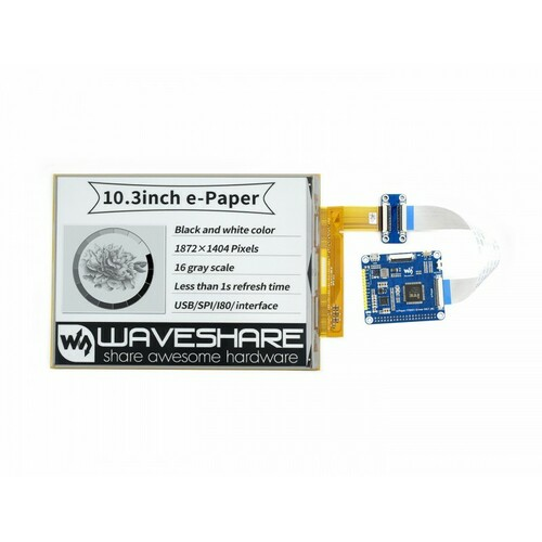 10.3-inch Flexible Electronic Ink Display HAT Module with 1872×1404 Resolution for Raspberry Pi Boards