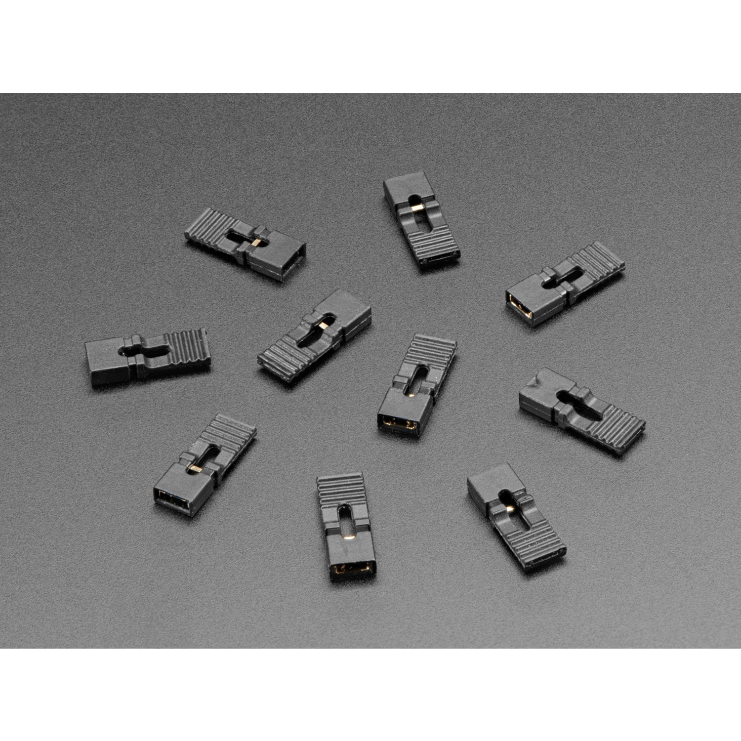 Electrical Connection Component: 10-Pack Jumper Shunt with Handle (0.1 / 2.54mm)