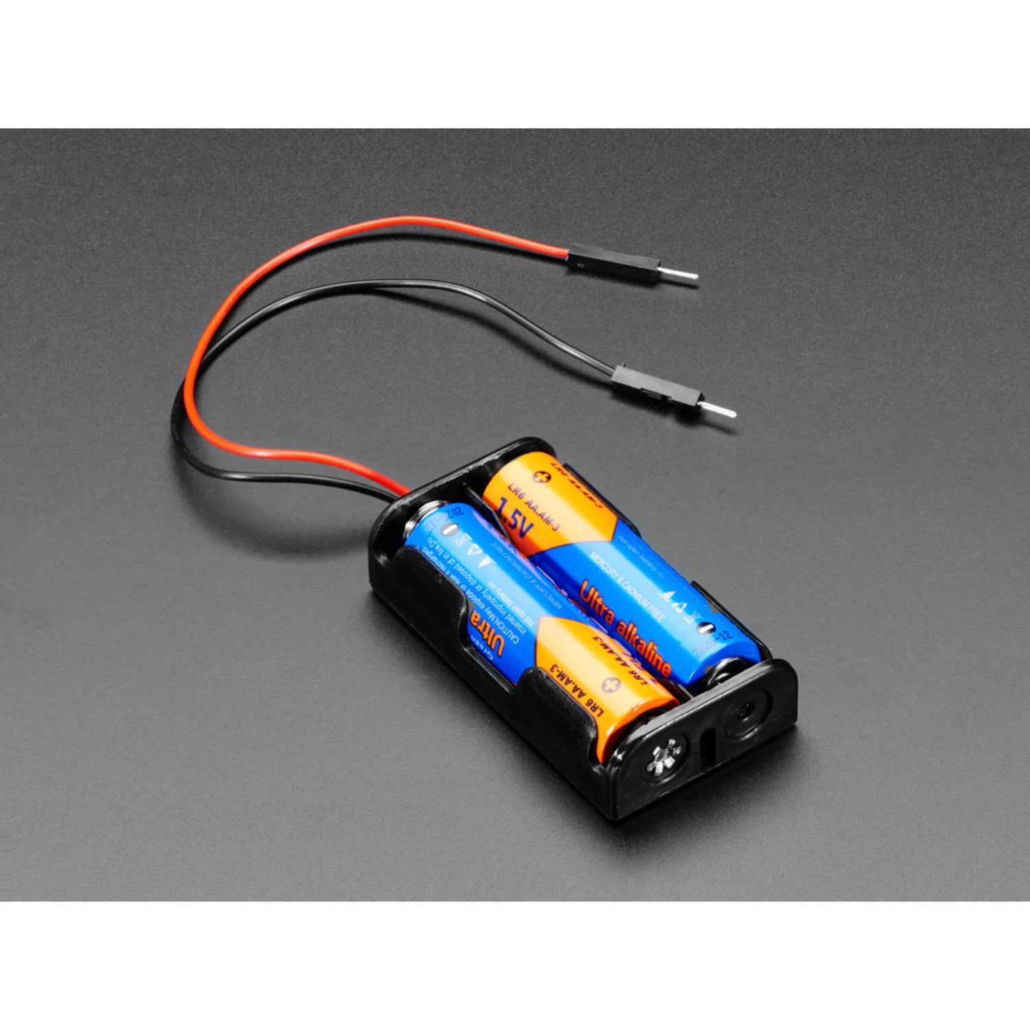 Premium 2 x AA Battery Holder with Jumper Header Wires for Easy Breadboard Use