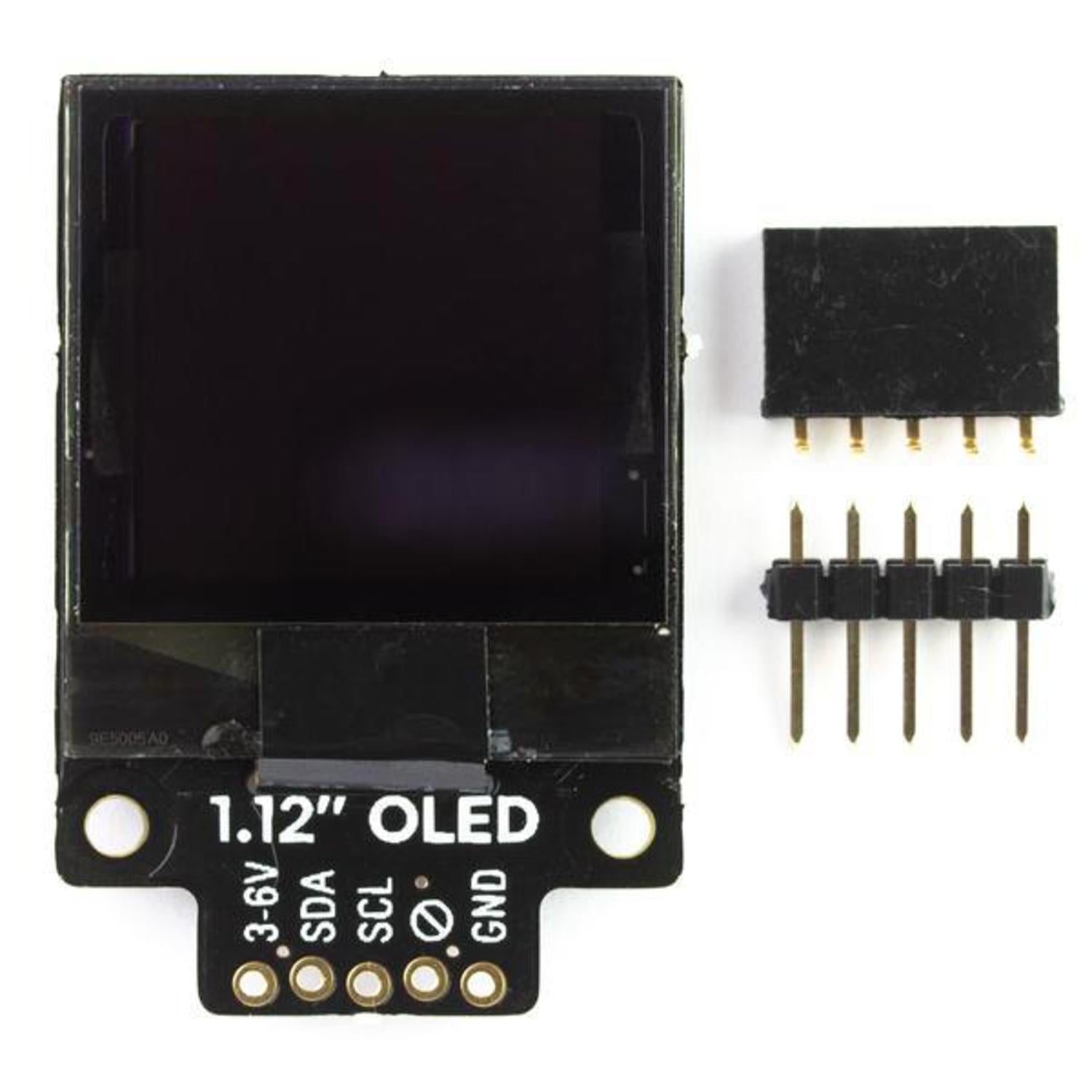 1.12 - inch Monochrome OLED (128x128, White/Black) Breakout Board for Raspberry Pi and Arduino Projects