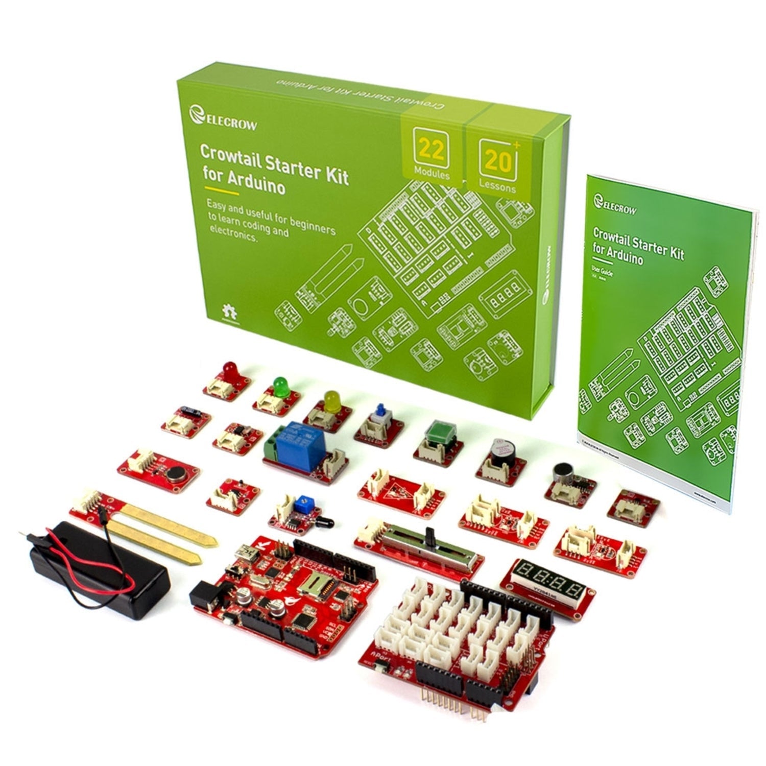 Comprehensive Crowtail Starter Kit Ideal for Arduino Beginners