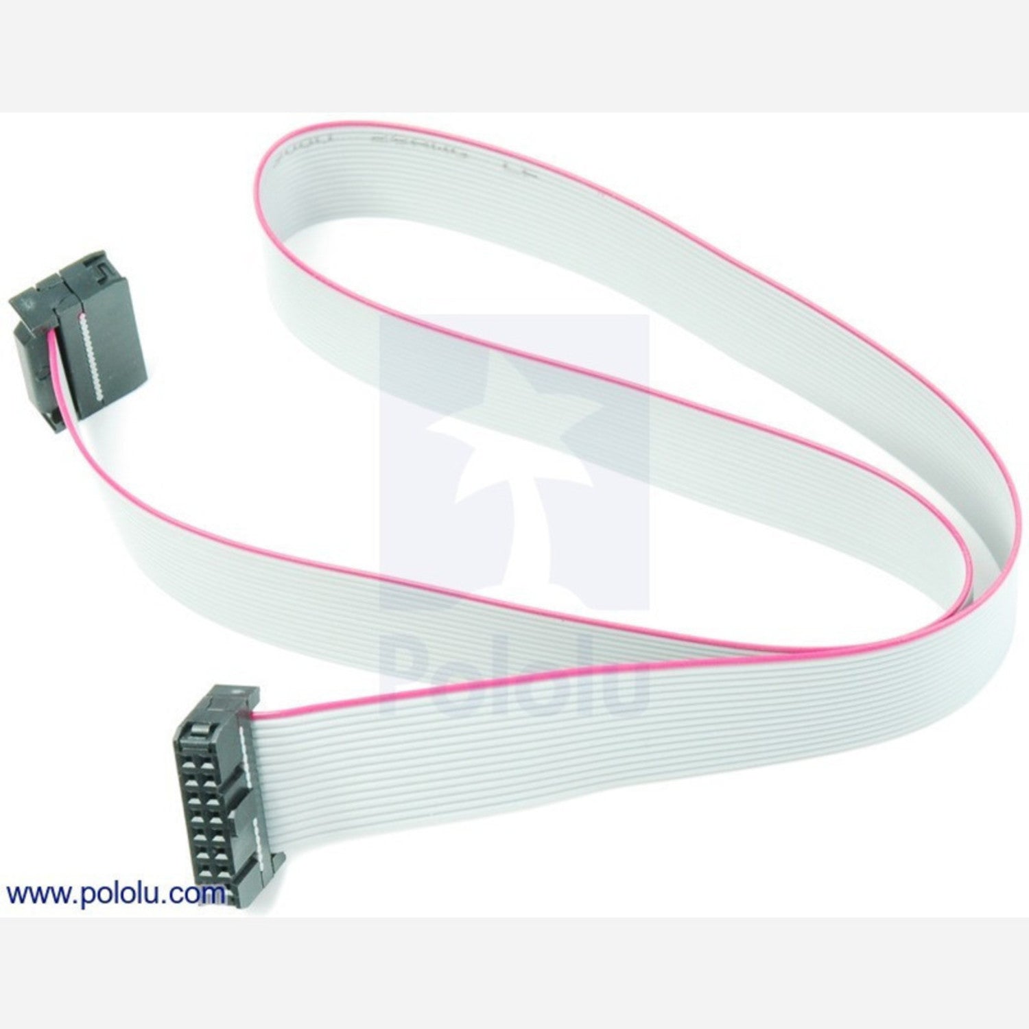 20 - Length 16 - Conductor Flat Ribbon Cable with Insulation Displacement Connectors (IDC) for Electronics Applications
