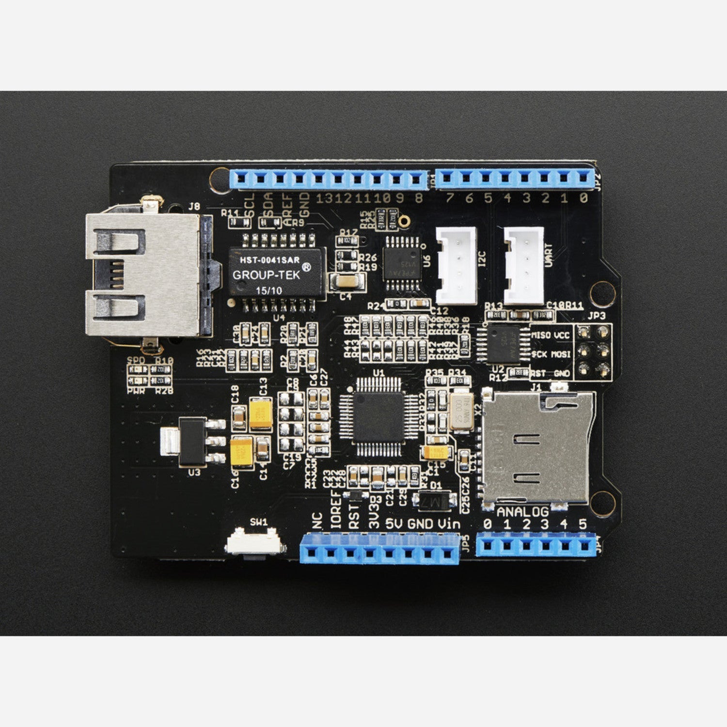 Arduino Ethernet Shield with W5500 Chipset for Internet - Enabled Projects