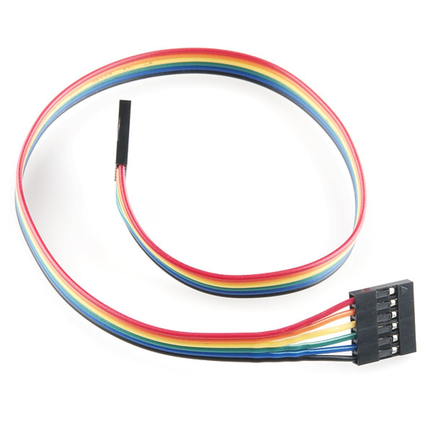 6-Pin, 12-Foot Long Jumper Wire with 0.1-Inch Spacing for Circuit Boards