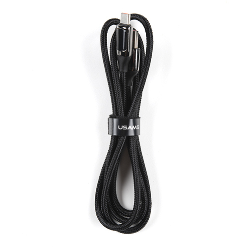 USAMS 4ft Long USB A to USB C Fast Charging Cable with LCD Display and 6A Current Capacity