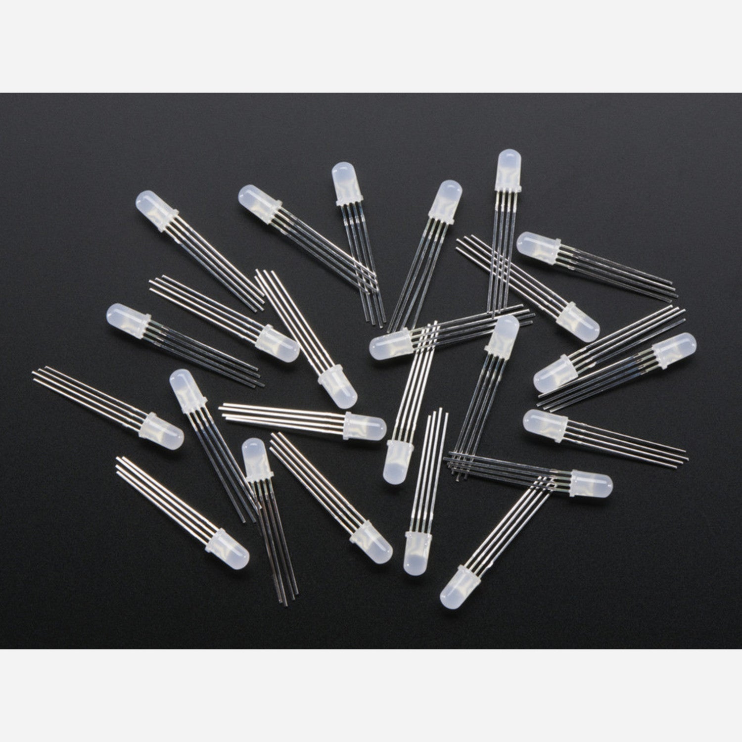 Pack of 25 Diffused 5mm RGB LEDs for Indicators and Color - Swirling